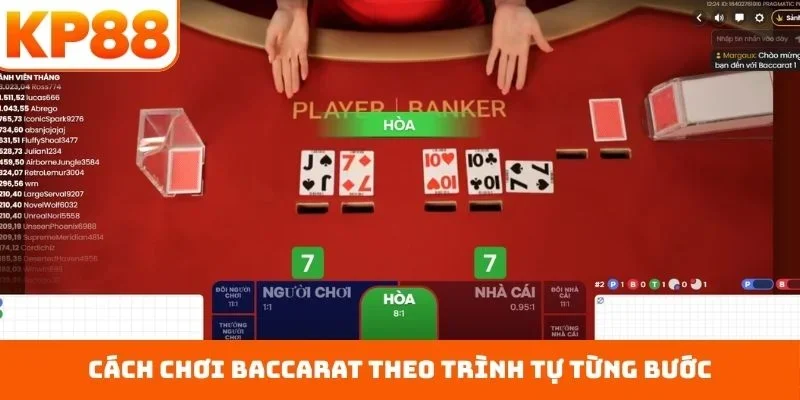 Cách chơi baccarat theo trình tự từng bước