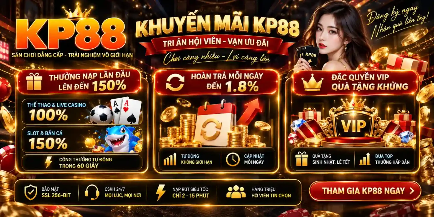 Khuyến mãi KP88 - Lời tri ân từ nhà cái chúng tôi đến khách hàng